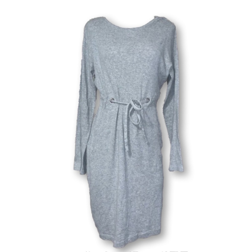 5/25$ Mossimo Gray tie jersey long sleeve Dress XS